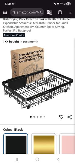 Expandable over the sink dish rack