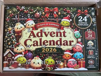 Mystery Dumpling Christmas Advent Calendar 2026 – 24 Days of Surprise Squishy Toys (Brand New)