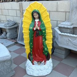 New Virgin Of Guadalupe Made Out Of Cement Perfect Gift 🎁 