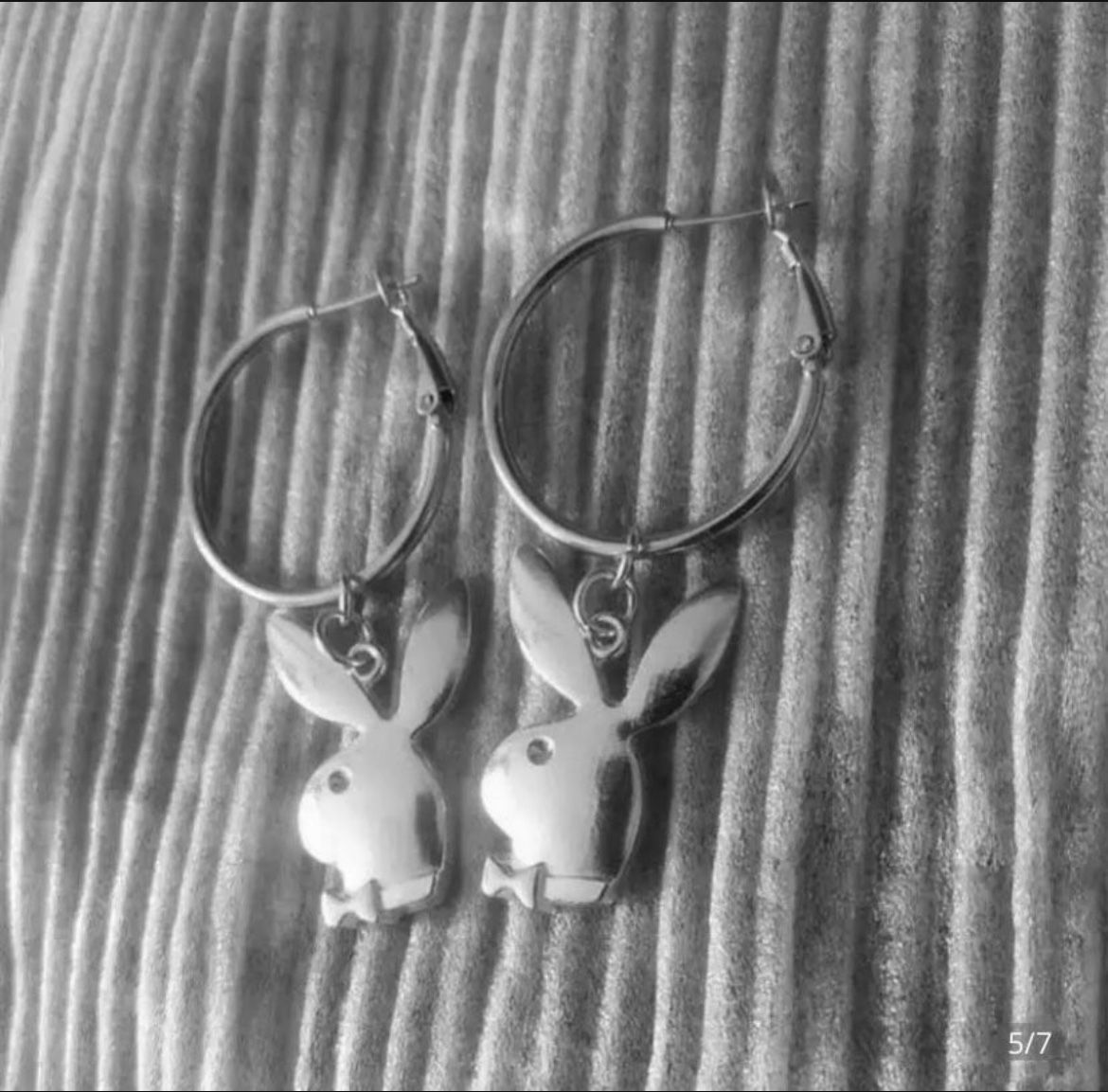 Playboy Stainless Steel Hoop Earrings/Hot 2025 Fashion Jewelry 