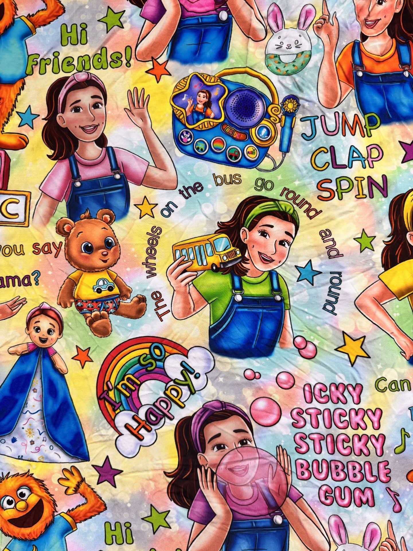 RARE Sugar Swan Ms Rachel Crib Sheet 