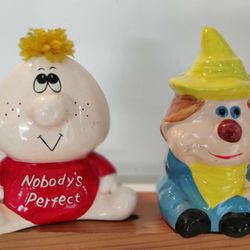 PAIR OF RETRO CERAMIC BANKS