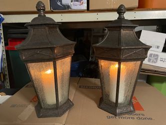 Pair of Bronze OutdoorLanterns