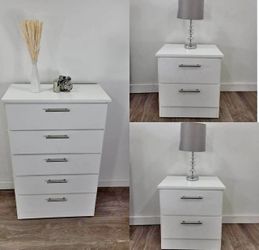 Chest And 2 Nightstands 💎 Gavetero Y 2 Mesitas