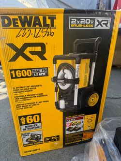 20V MAX 1600 PSI 1.2 GPM Cold Water Cordless Pressure Washer Kit with (2) FLEXVOLT 12 Ah Batteries and (2) Chargers