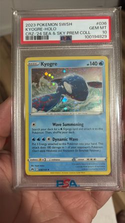 2023 Pokemon SWSH Sea & Sky  Premium Collection #036 Kyogre Holo Cosmos PSA 10