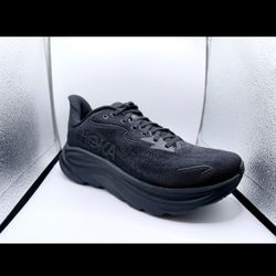 HOKA Clifton 10 Black Running Shoes NEW Multiple Sizes