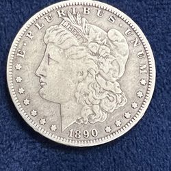 Morgan dollar 90% silver 1890 (O)