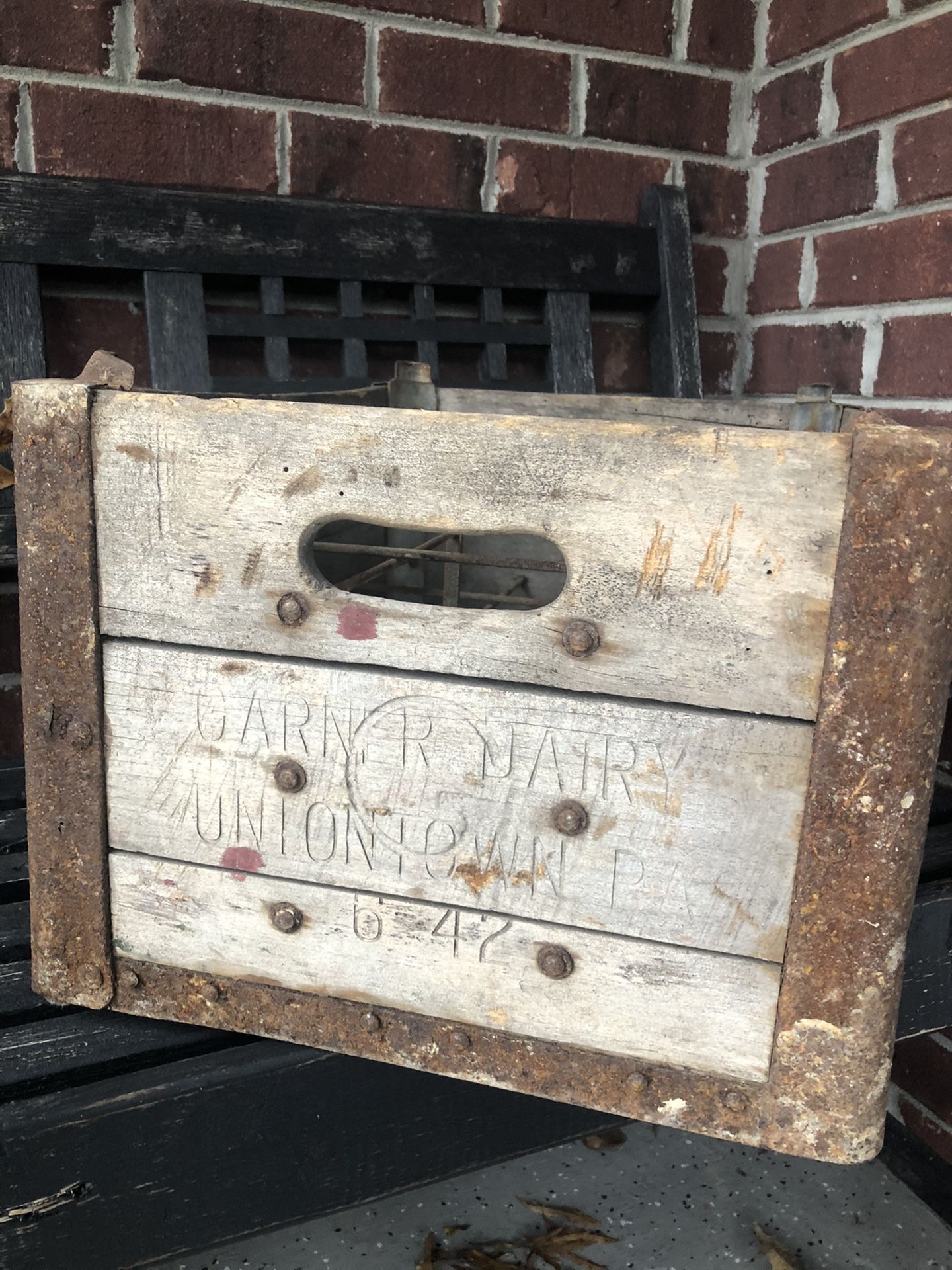 Vintage Dairy MilkCrate Uniontown PA