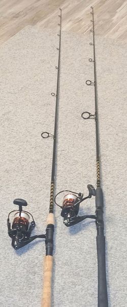 2) Brand New PennFirece lV 4000 on 2 New Penn battle.ll cork & Foam grip Graphite 7'0