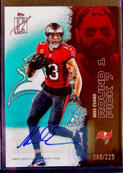 2025 Topps signature Mike Evans teal auto /225