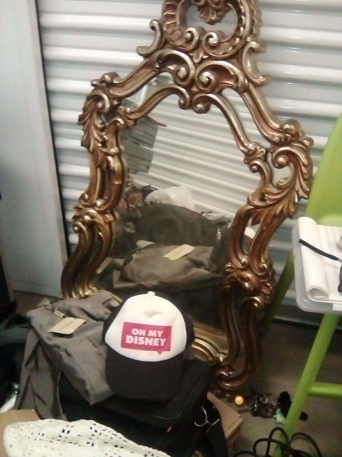 Large antique vanity mirror