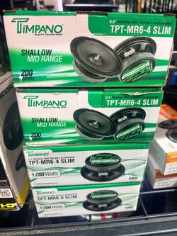4 new in box Timpano 6.5” midrange loud speakers