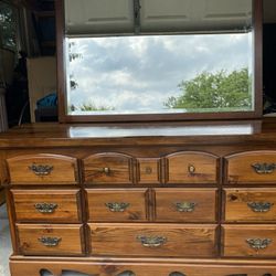 Very  Beautiful Gorgeous solid wood dresser with the mirror