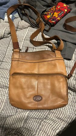 Genuine leather fossil cross body bag