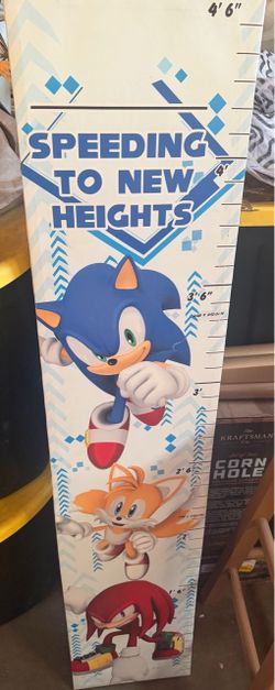 Sonic the Hedgehog Height Chart Wall Art