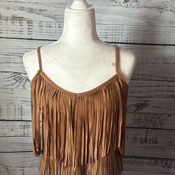 Fringe Brown Women's Top size small