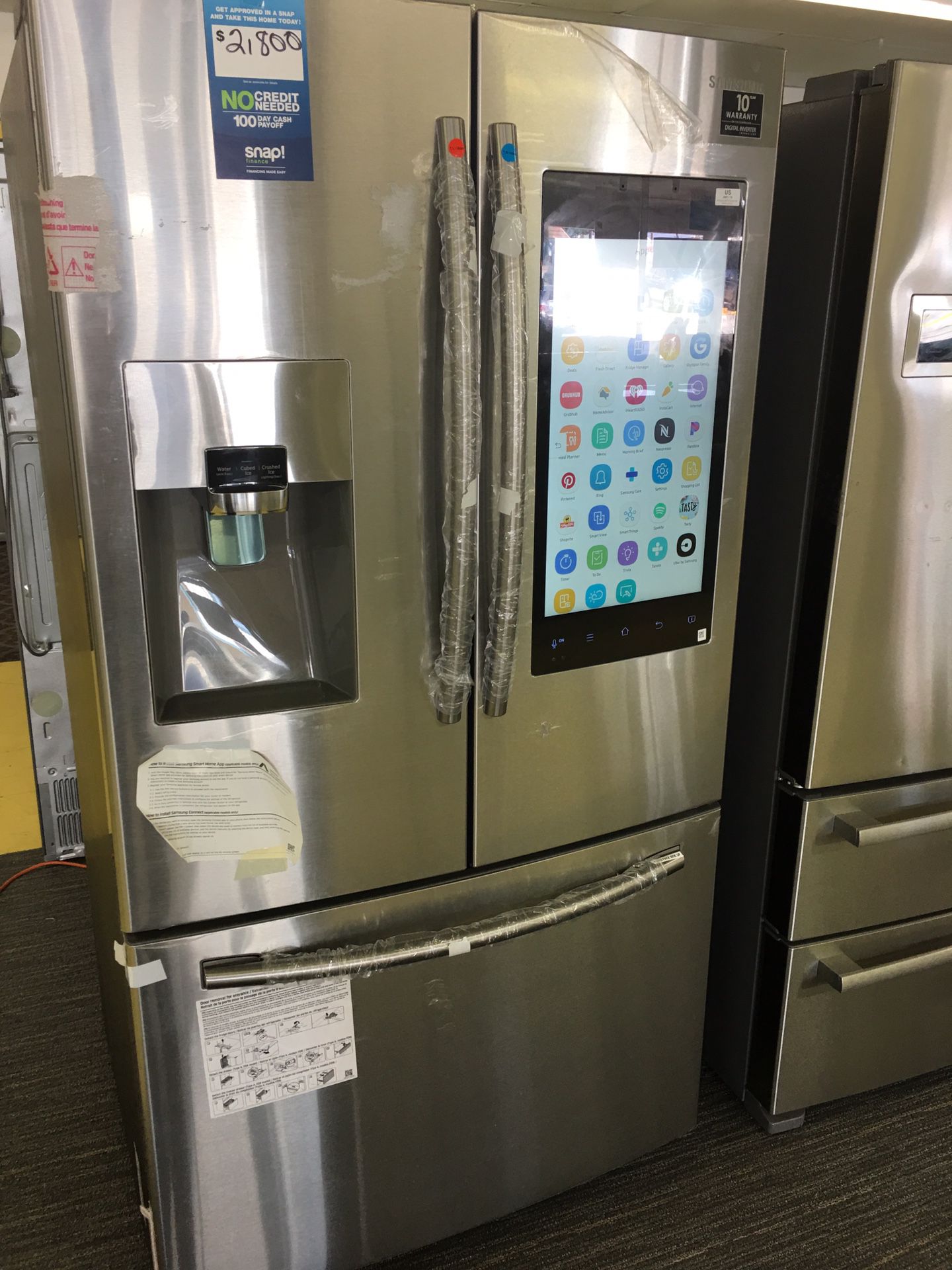 Brand New Samsung Family Hub Frech Door Refrigerador With Warranty No Credit Needed Just $54 De Enganche You Take Home