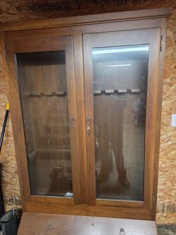 Gun cabinet solid wood