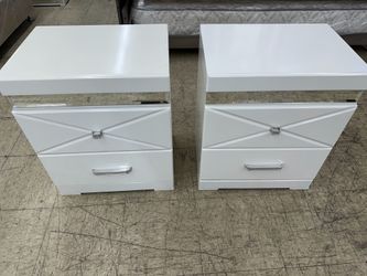 New Pair of White Nightstands