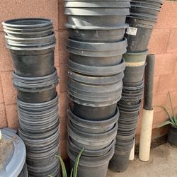 Huge Array Of Plastic Containers Pots Buckets For Gardening Plants Supplies