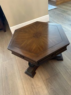 Vintage Hexagonal Accent/Side Table