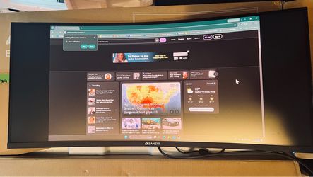 Sansui 34” curve gaming monitor home office new