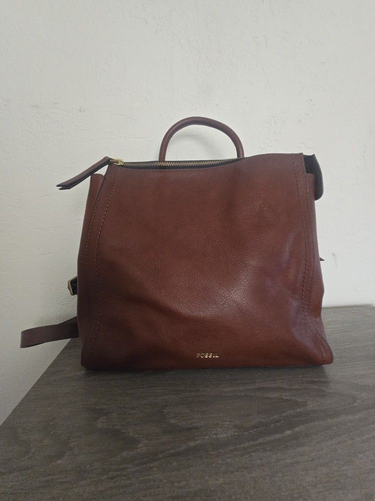 Fossil Parker Leather Convertible Backpack 