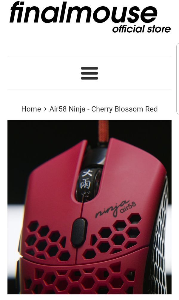 FinalMouse x Ninja Air58 Ultralight Mouse - Cherry Blossom RED