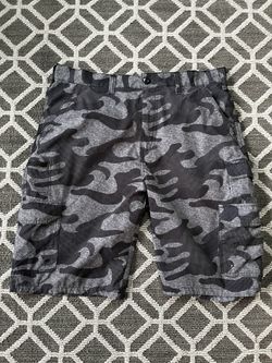 GREY & BLACK CAMO SHORTS