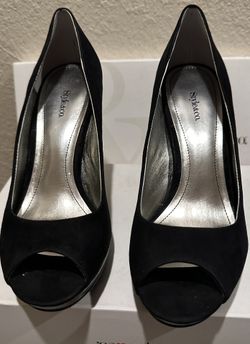 Style & Co. peep-toe wedge pumps 