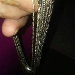 Chain Silver Necklace.$5 Each