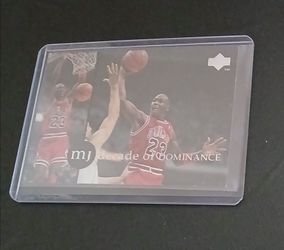 Michael Jordan card in a hard protective case.  $10
