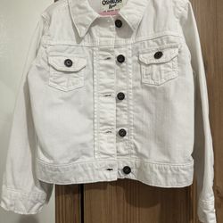 Oshkosh Bigosh White Jean Jacket  For Kids. Size 6