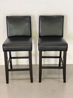 Black bar stools - set of two