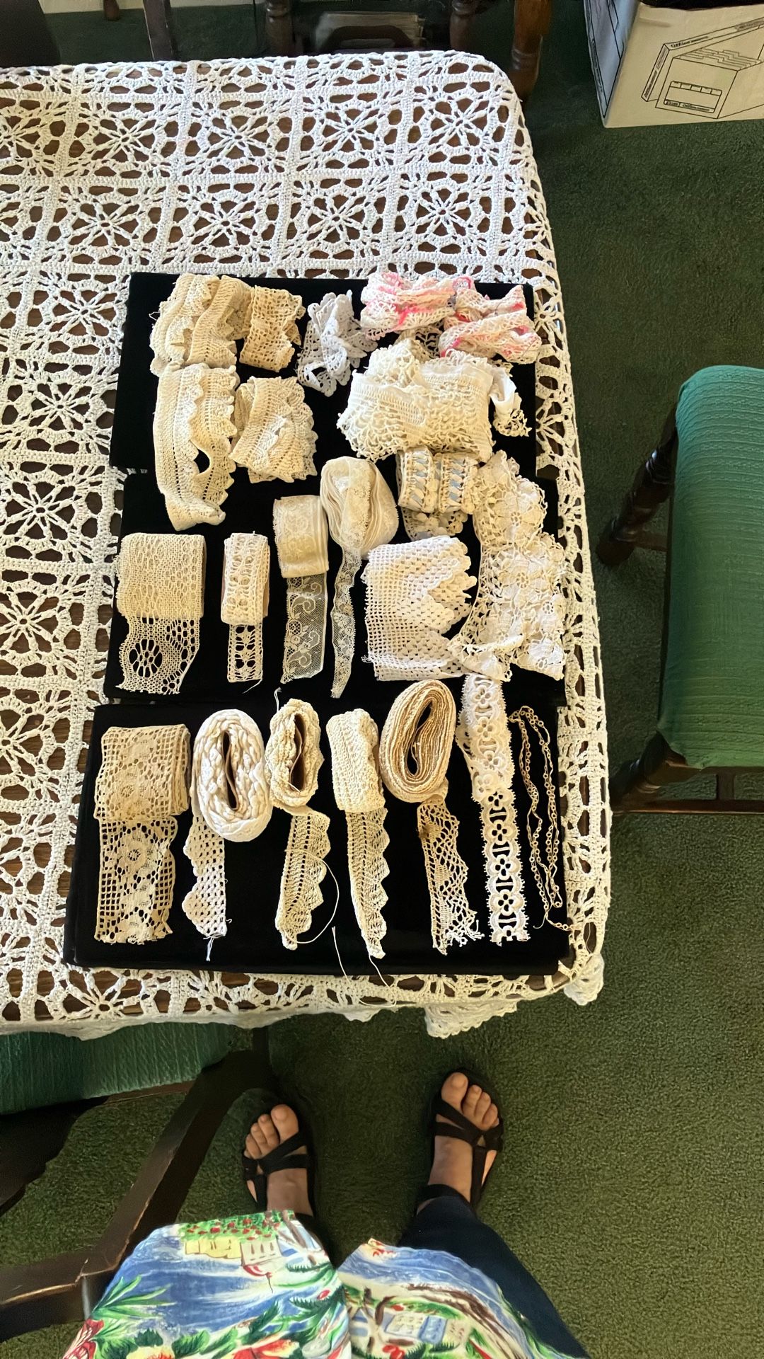 Large Misc Vintage Lace For Crafts