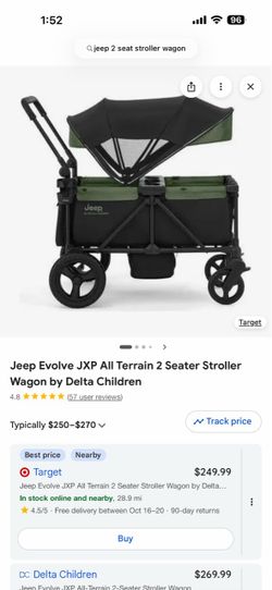 Jeep  2 Seater Stroller Wagon
