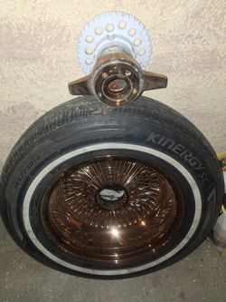 $150 ~14" Copper 100 Spoke Wheel Just One Copper Knock Off And Adapter