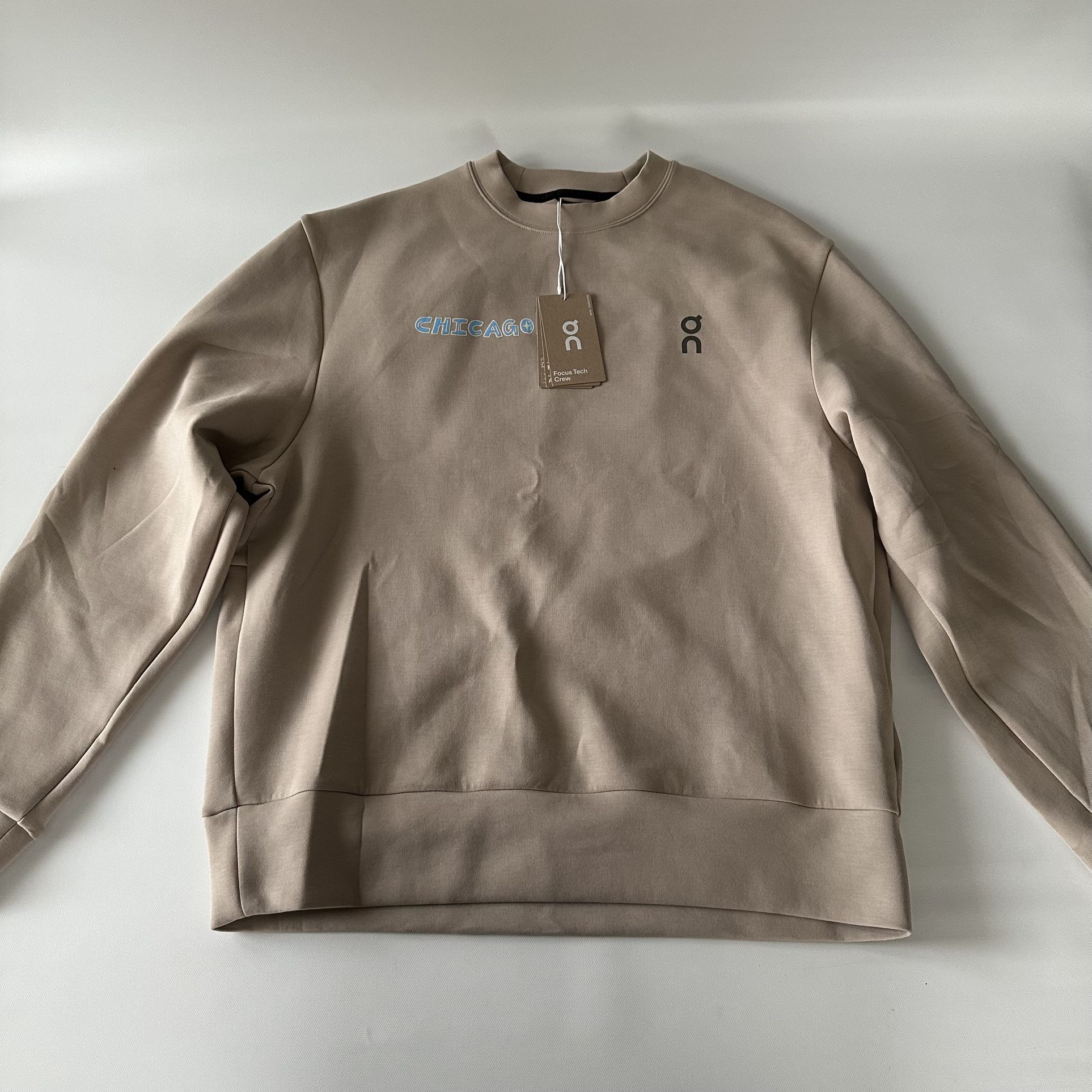ON - Size medium men by artist Sentrock - Joseph Anthony Perez tan sweatshirt