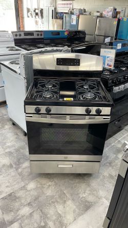 GE gas stove 4 burners stainless steel