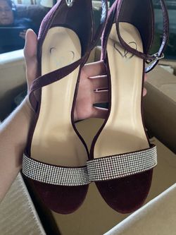 Windsor Burgundy Velvet Heels