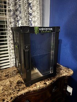 Monster Energy Mini Fridge Cooler 18-Can Countertop Refrigerator Great Condition