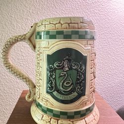 Wizarding World of Harry Potter ceramic stein mug -  Slytherin house crest