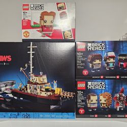 JAWS Soccer STRANGER THINGS Brick Headz Lot LEGO Limited Edition EXCLUSIVE
