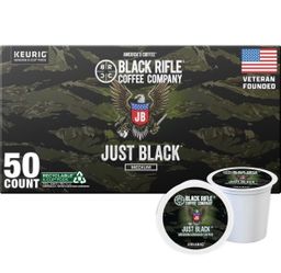 Black Rifle Coffee Medium Roast K Cup Coffee Just Black 50 Count | Veteran