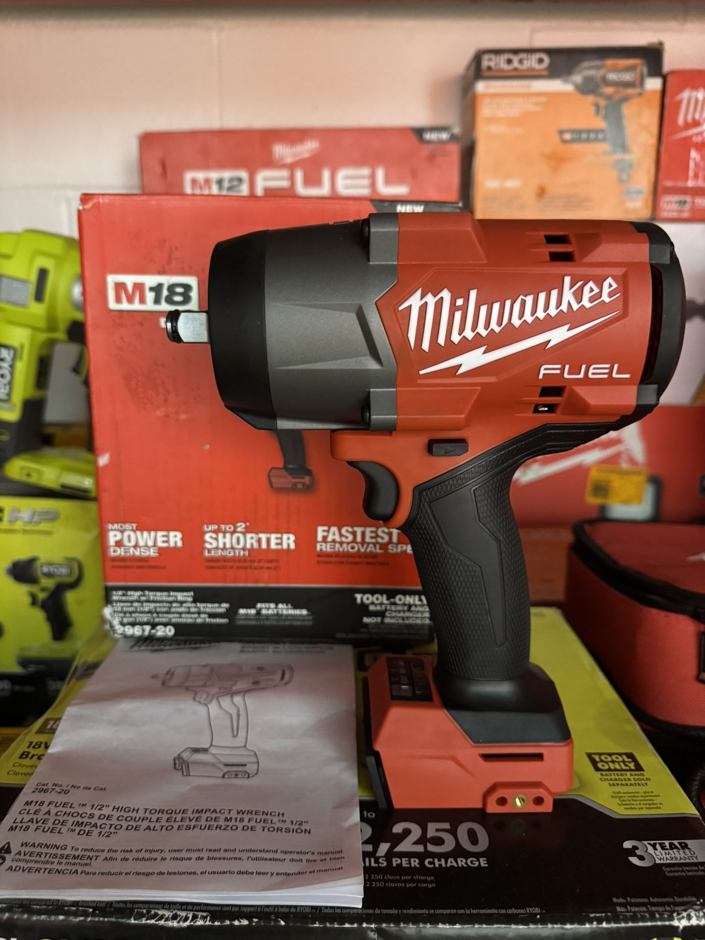 Milwaukee M18 FUEL 18V Lithium-Ion Brushless Cordless 1/2 in. Impact Wrench with Friction Ring
