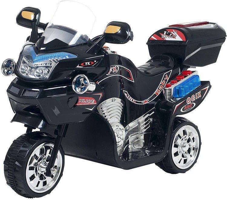 Lil' Rider 3 Wheel Battery Powered FX Sport Bike - Black