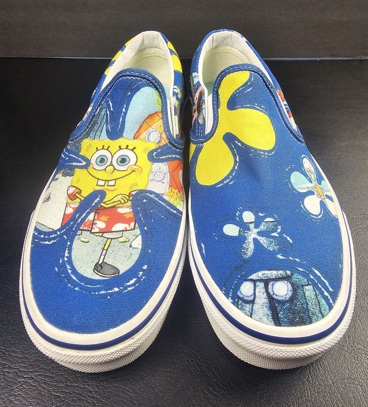 Vans x Spongebob Classic Slip On Alohabob Sneakers Limited Edition Unizex Size 7.5 Women's/ Size 6 mens
