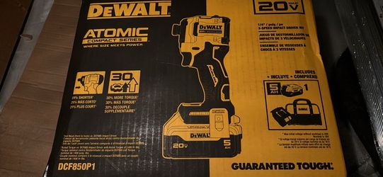 DeWalt Atomic Compact Series 20V Max 1/4" Impact Driver Kit, model DCF850P1.