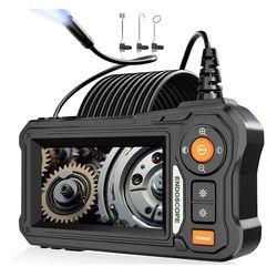 Endoscope Camera with Light [NEW], 4.3" IPS Screen, 16.4 Ft Semi-Rigid IP67 Borescope Camera with Light, 1080P Inspection Camera with 8 LEDs, No App N